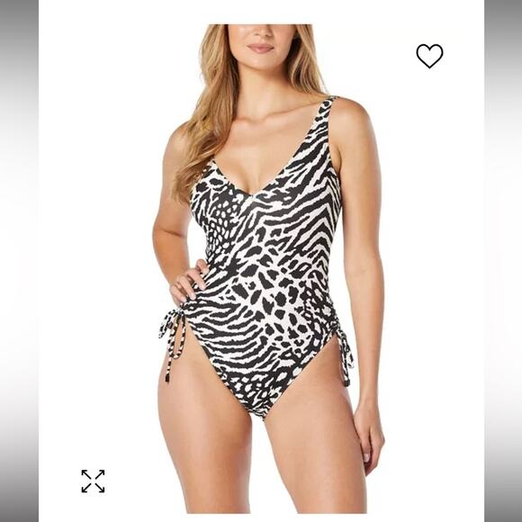 Coco Reef Women's Contours Stellar Shirred-Leg One-Piece Swimsuit 38 C New - Picture 1 of 7